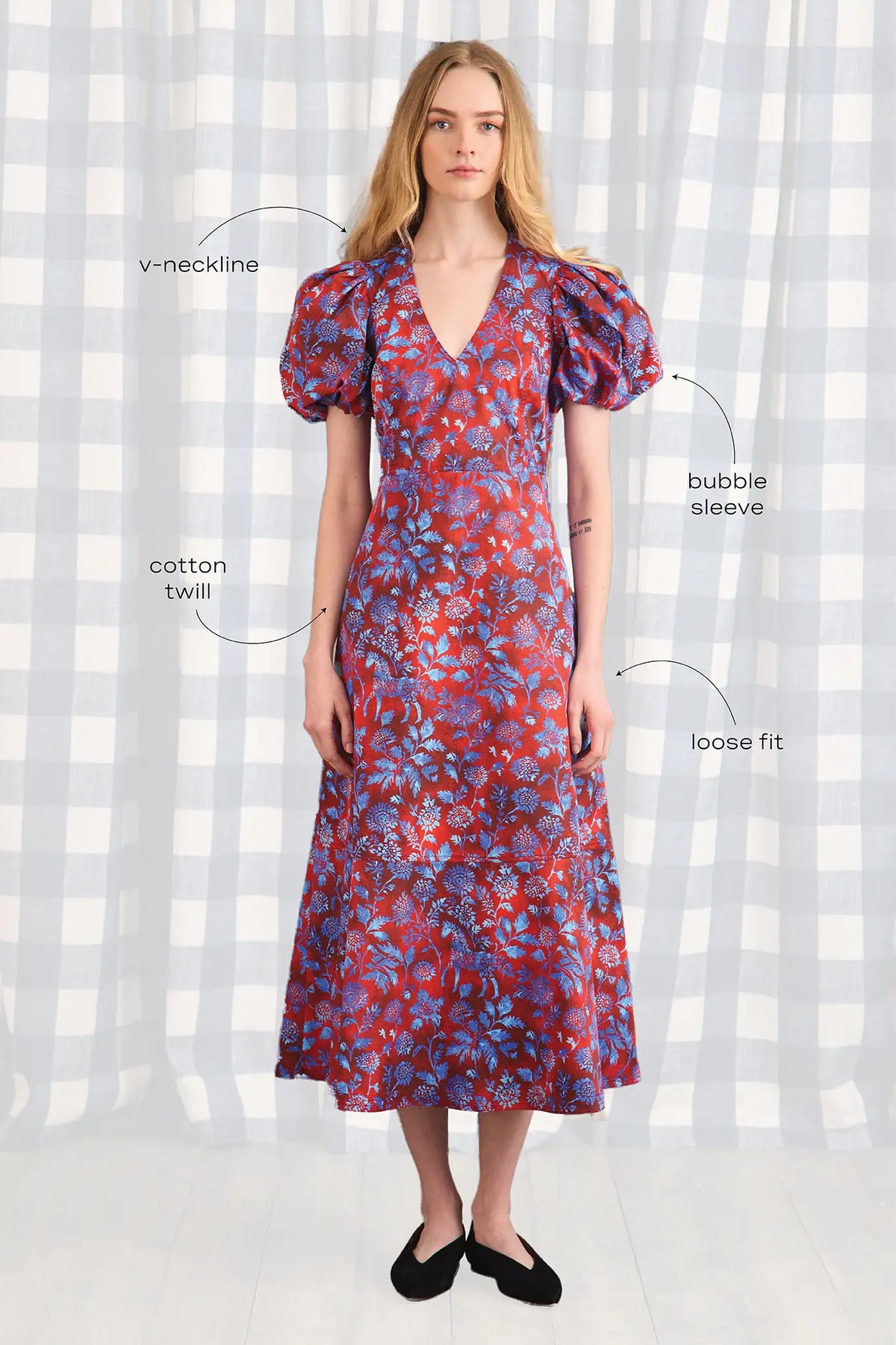 Harrison Dress in Crimson Canyon