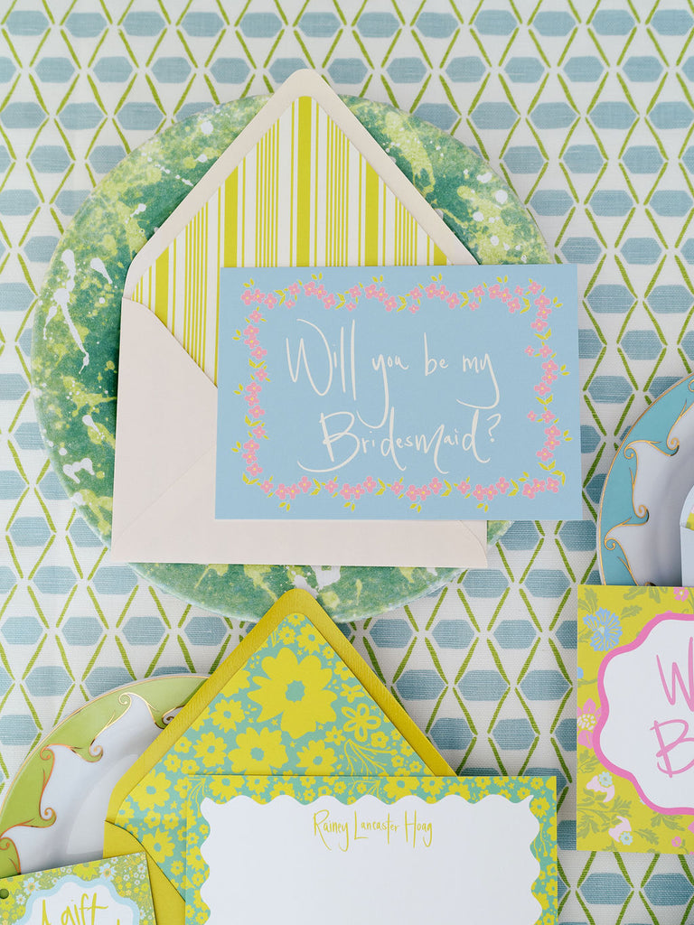 Blooming Aquamarine Proposal Card Set