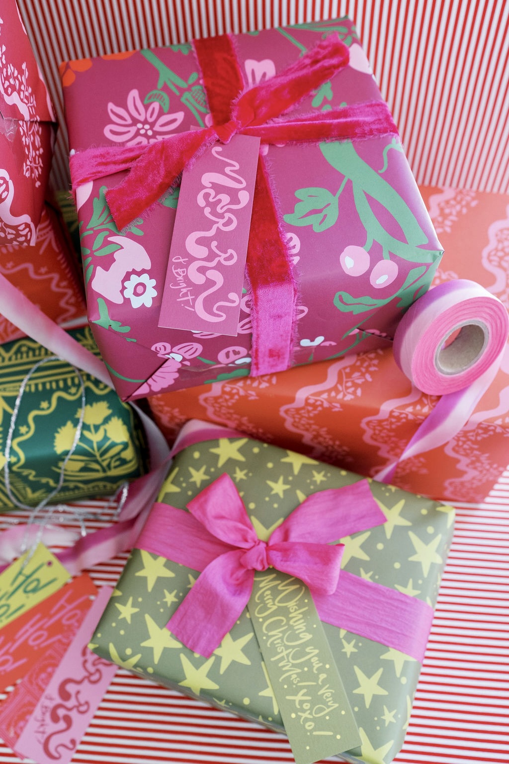 Merry & Bright Floral Gift Tag Set