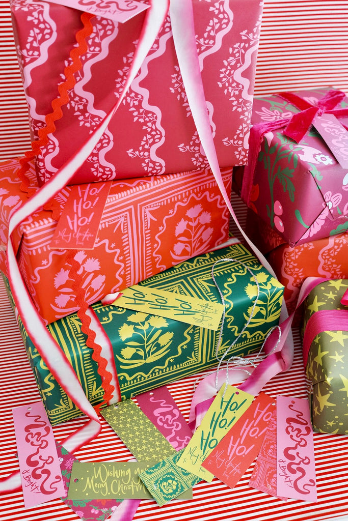 Block Print Block Print Ho! Ho! Ho! Gift Tag Set