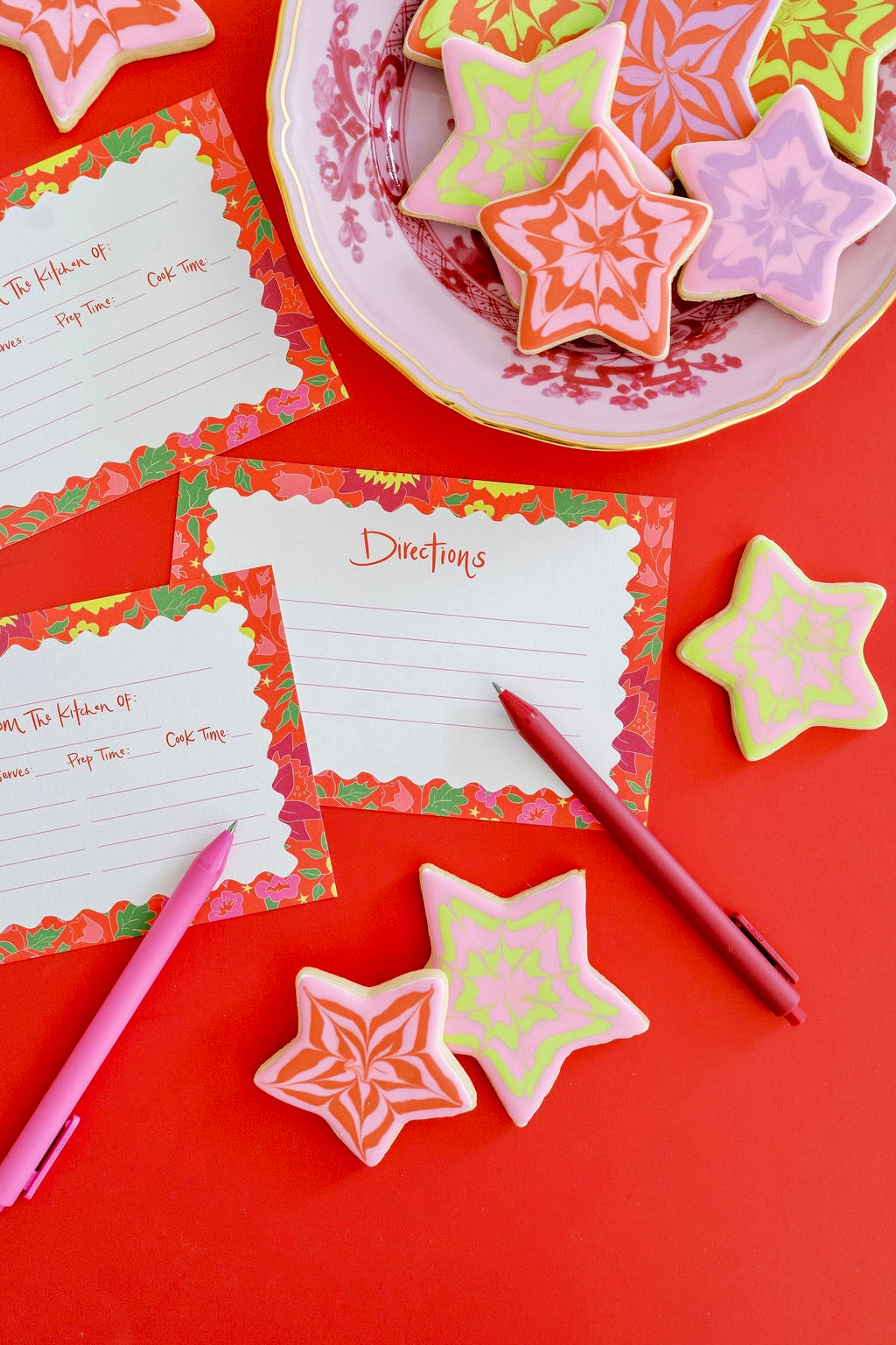 Merry Floral Recipe Cards