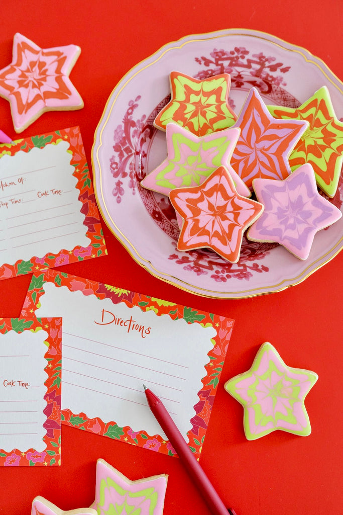 Merry Floral Recipe Cards