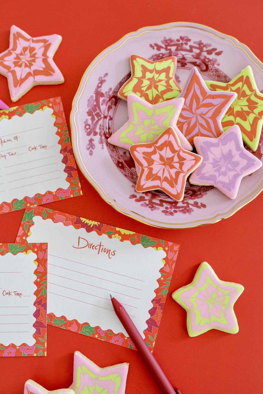 Merry Floral Recipe Cards