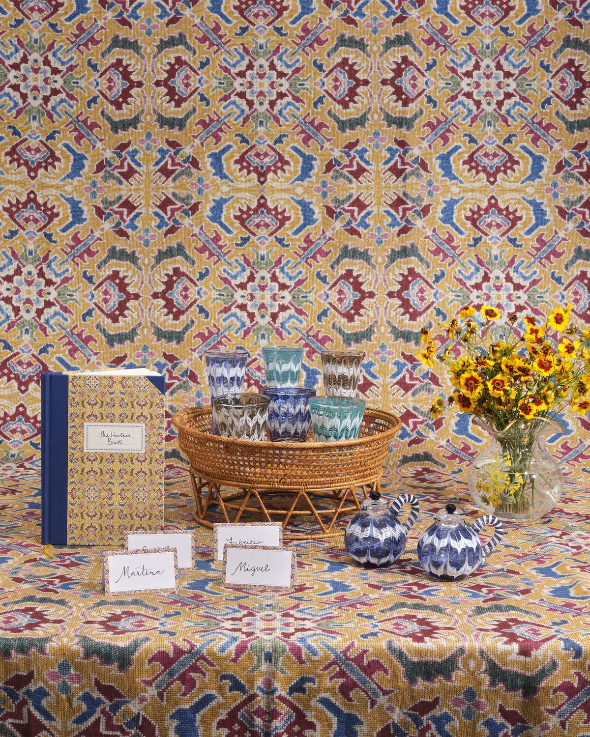 D’Ascoli Donatello Flute Glasses in Walnut, Set of 6