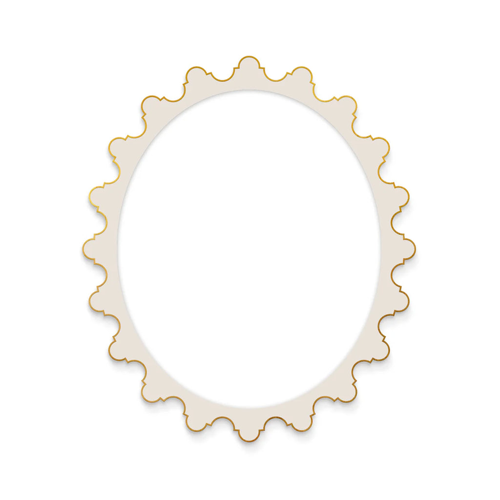 Fleur x Natalie Erwin Magazine Oval with Gold Leaf Portrait Wall Frame, 22" x 27.5"