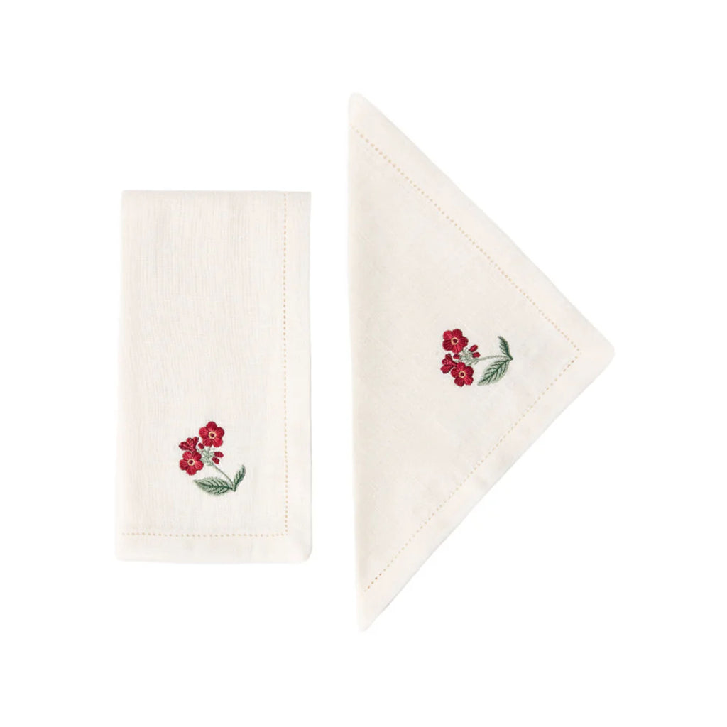 Floral Medley Embroidered Napkins, Set of 6