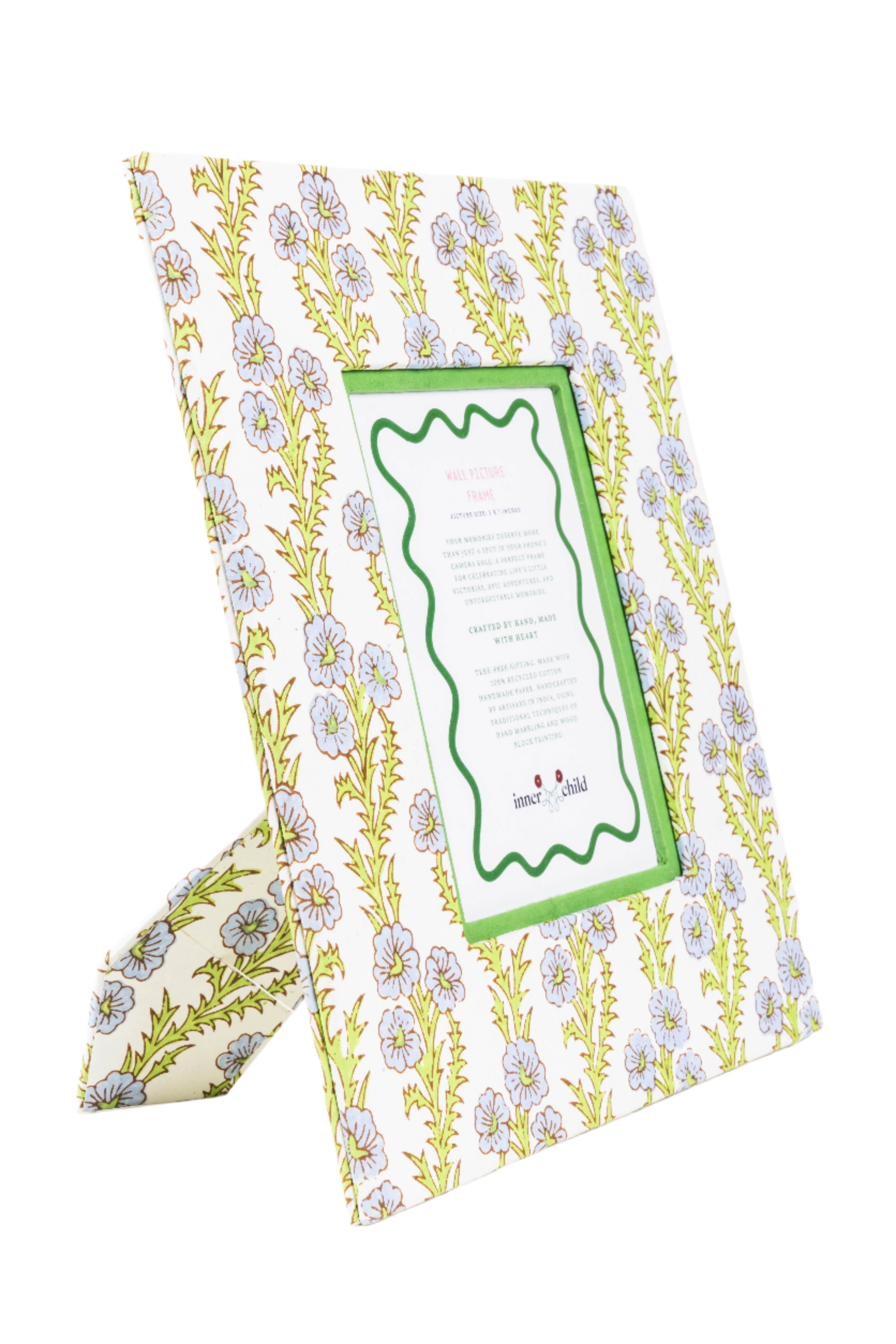 Large Wall Picture Frame 5x7 in Forget Me Not Blue