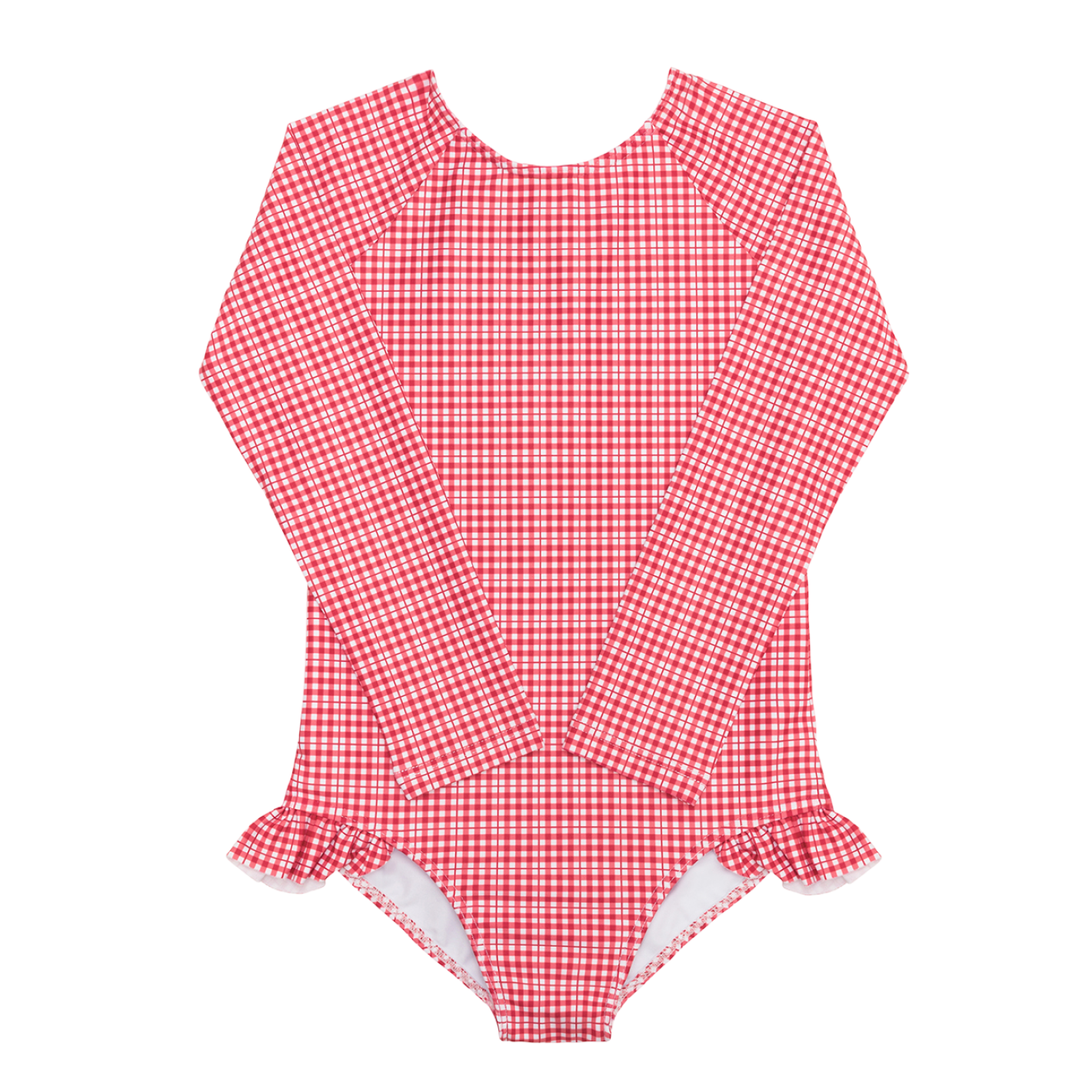 Girl’s Poppy Gingham Rashguard One Piece
