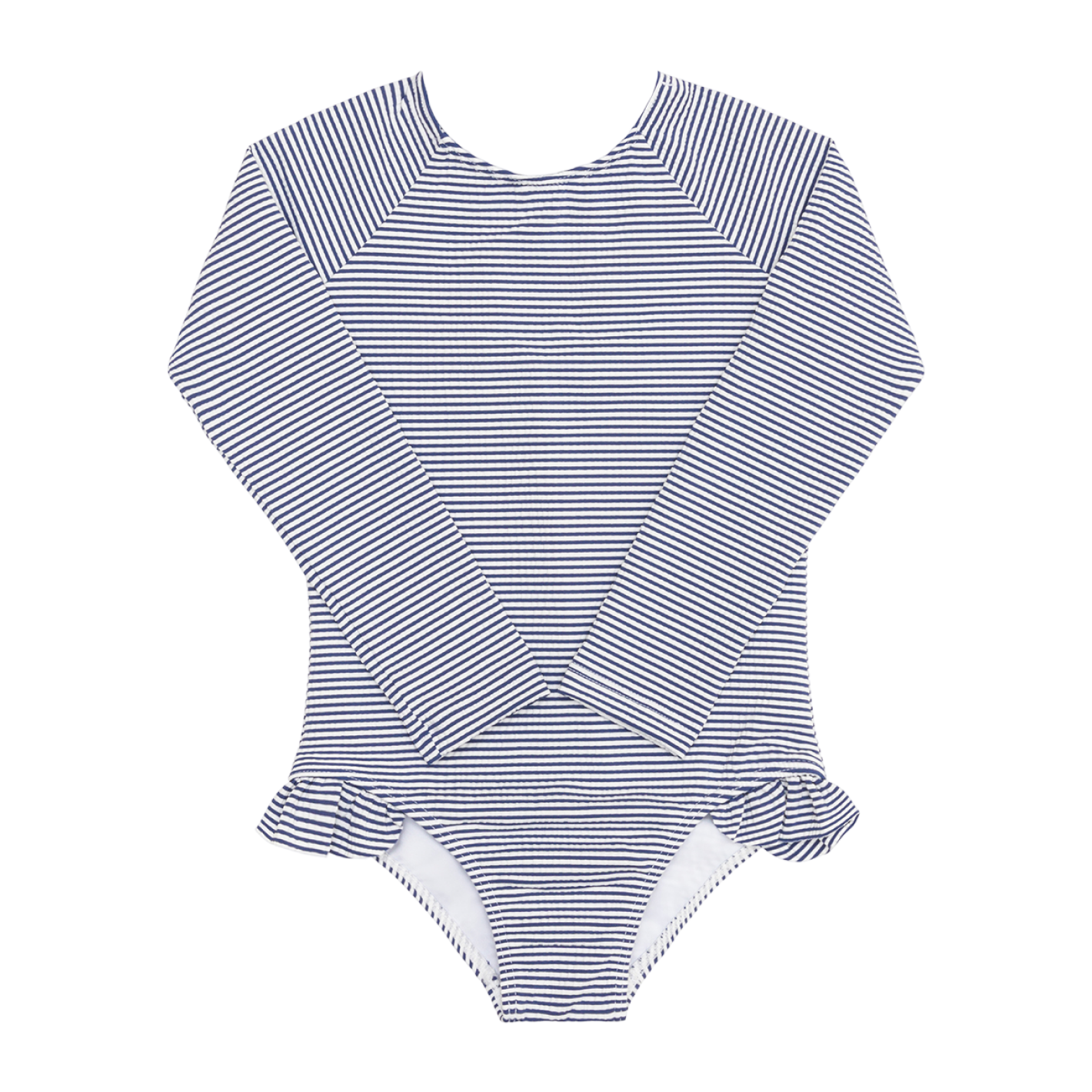 Girl’s Harbor Stripe Rashguard One Piece