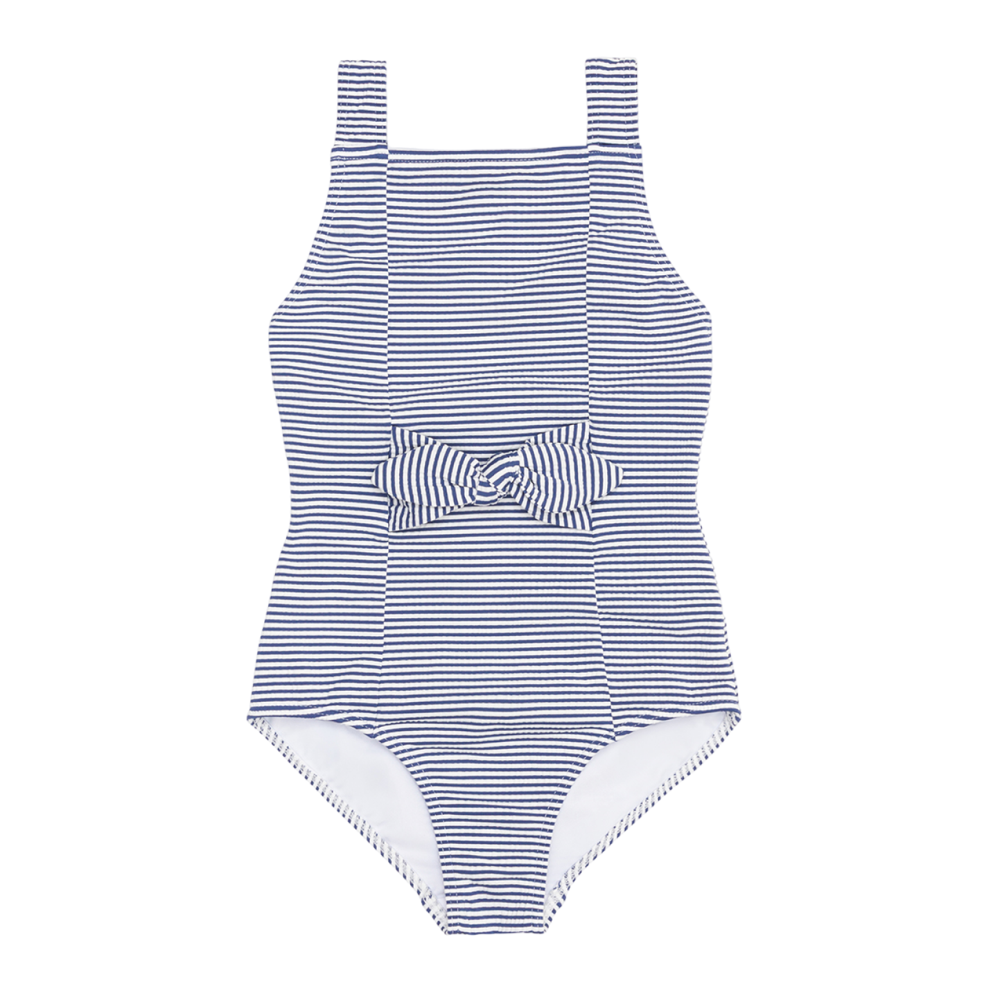 Girl’s Harbor Stripe Tie-Front One Piece