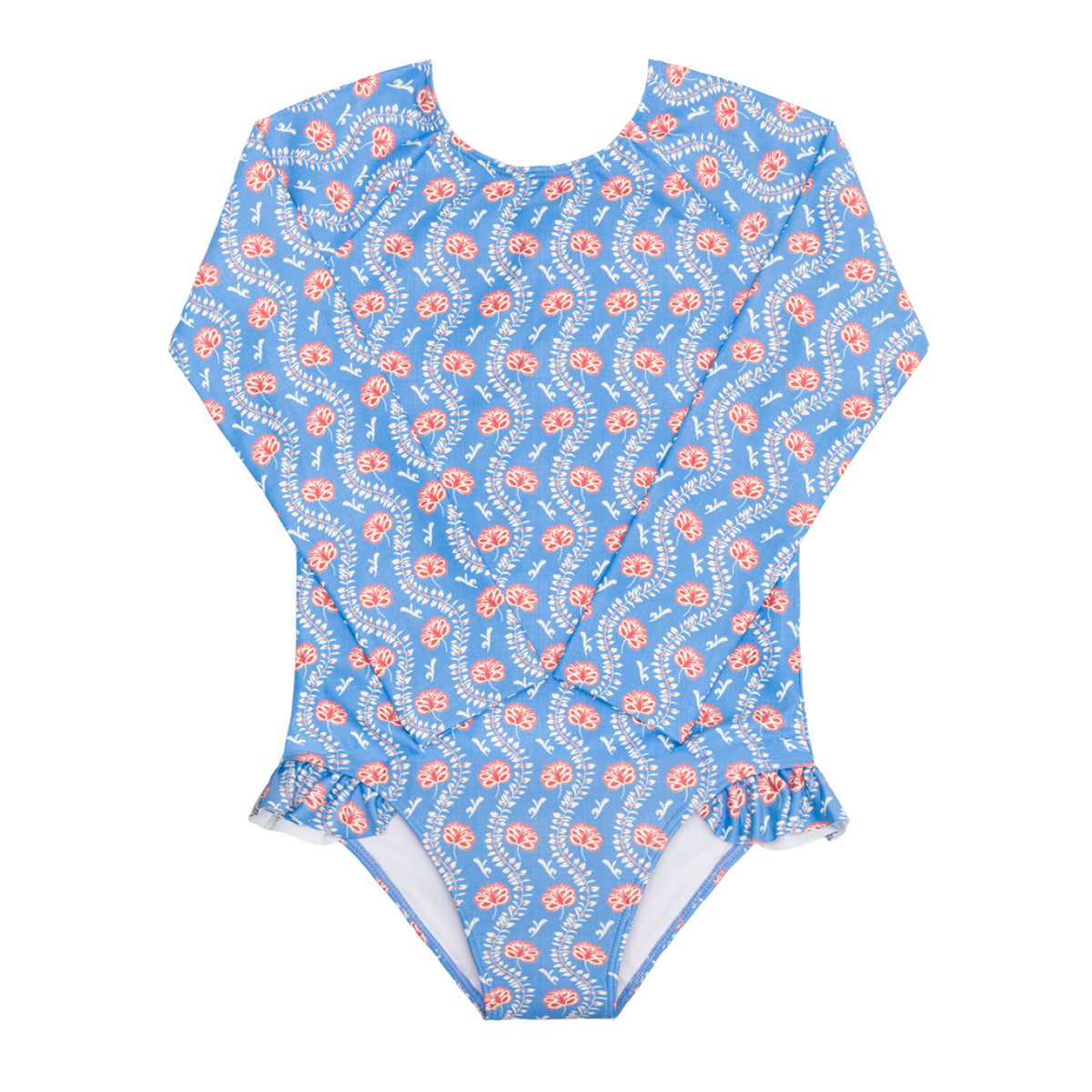 Girl’s Blue Primrose Rashguard One Piece