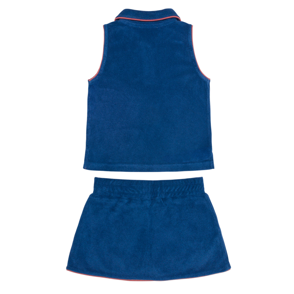 Girl’s Newport Navy French Terry Tennis Tank Top & Skort Set