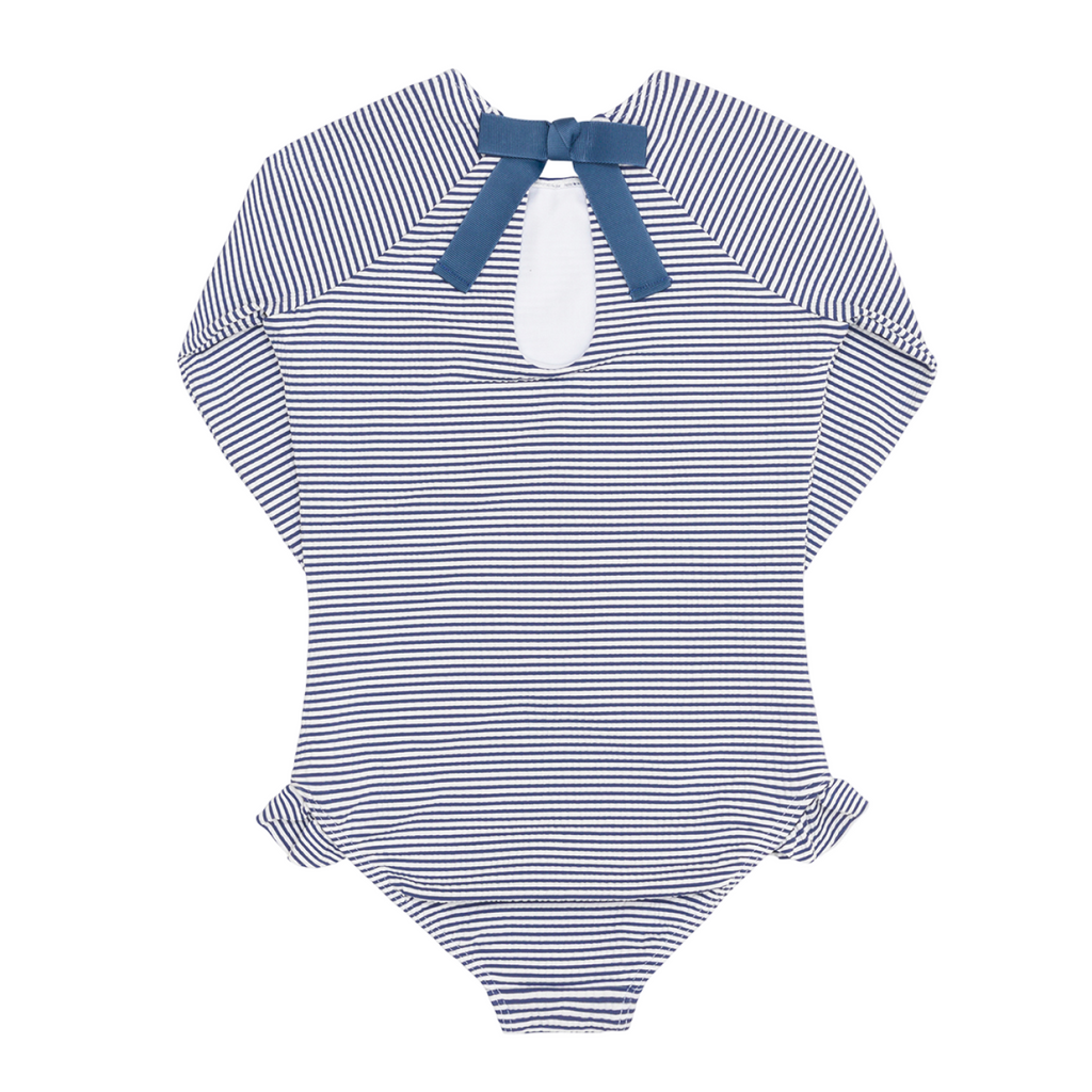 Girl’s Harbor Stripe Rashguard One Piece