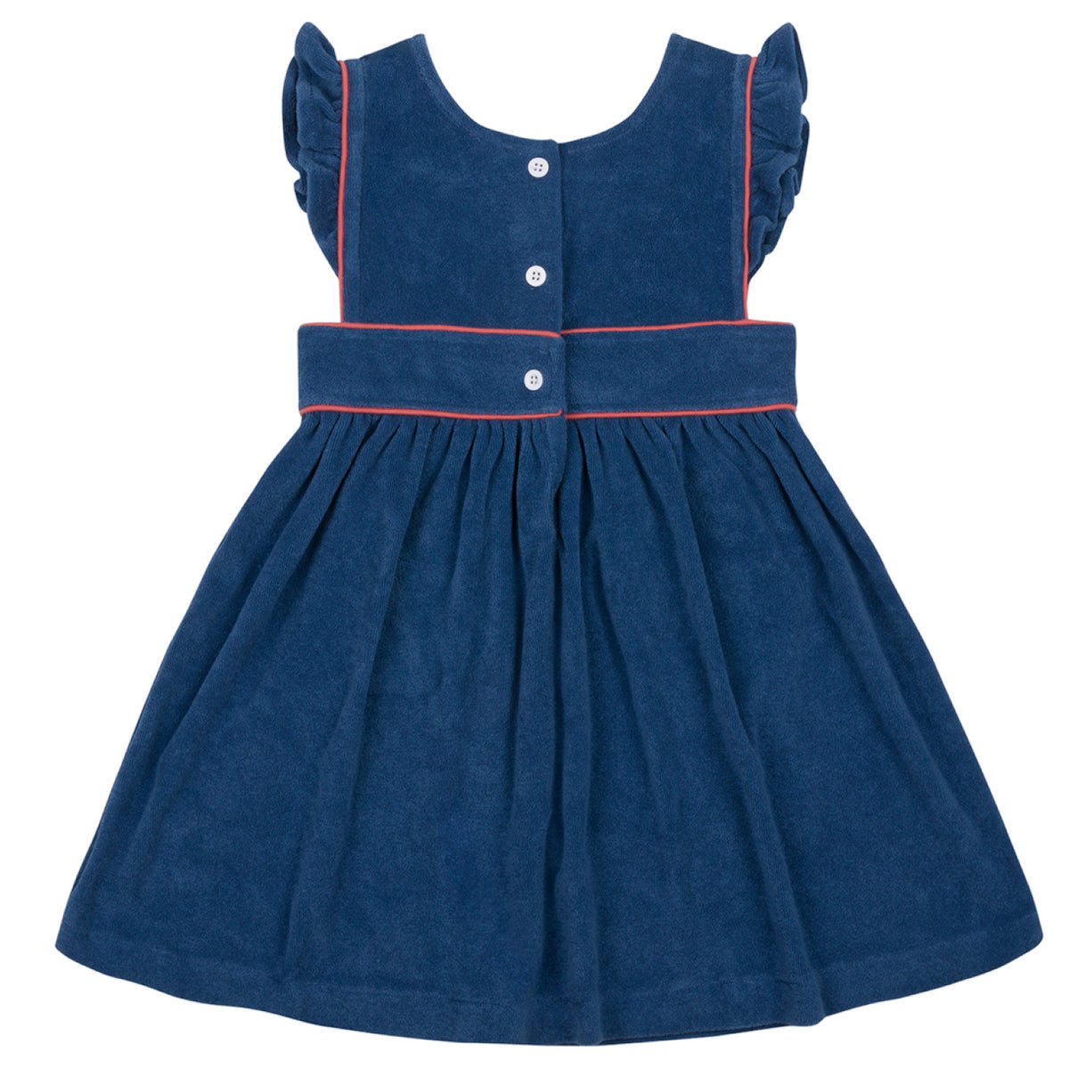 Girl’s Newport Navy French Terry Pinafore Dress
