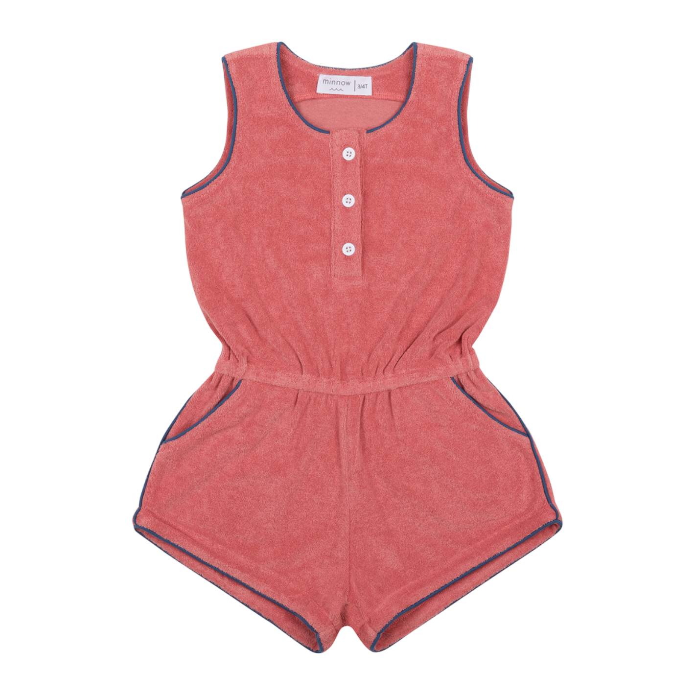 Girl’s Poppy Red French Terry Romper