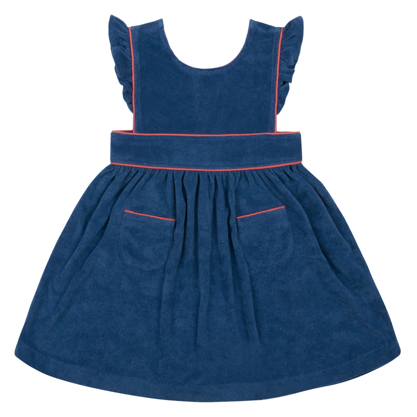 Girl’s Newport Navy French Terry Pinafore Dress