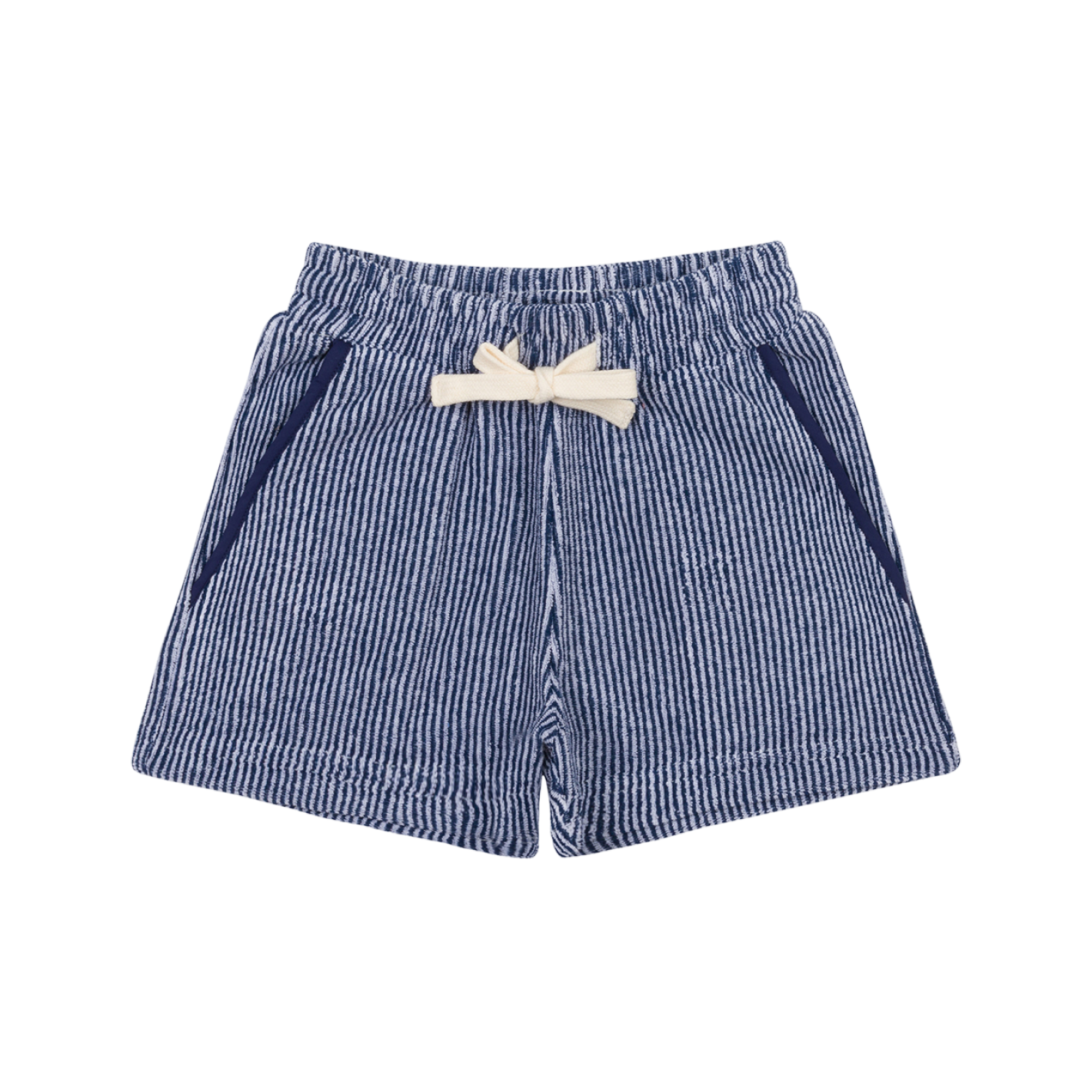 Boy’s Navy Stripe French Terry Short