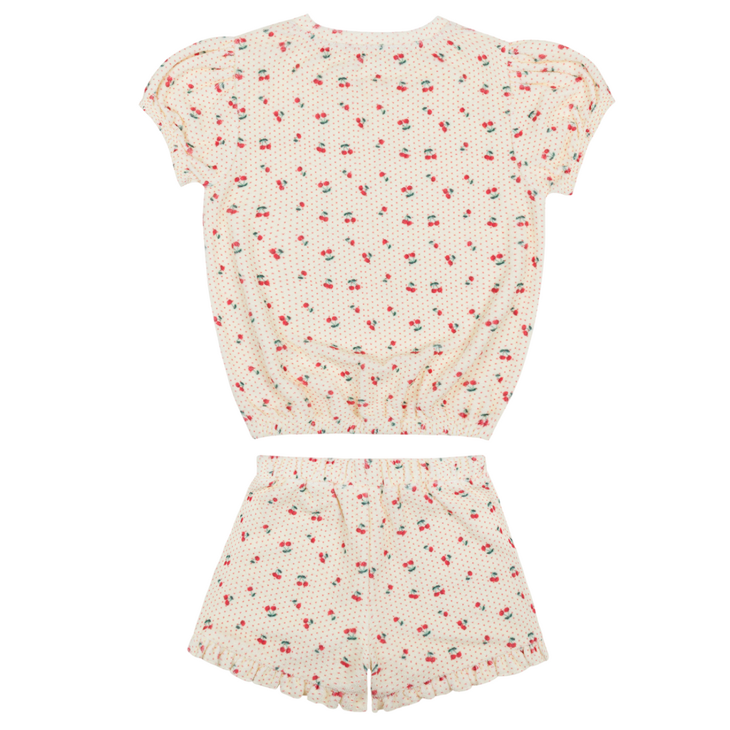 Girl’s Summer Cherries French Terry Top & Short Set