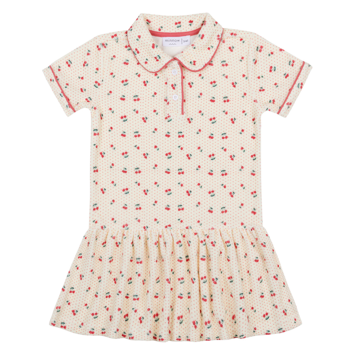 Girl’s Summer Cherries French Terry Dropwaist Tennis Dress