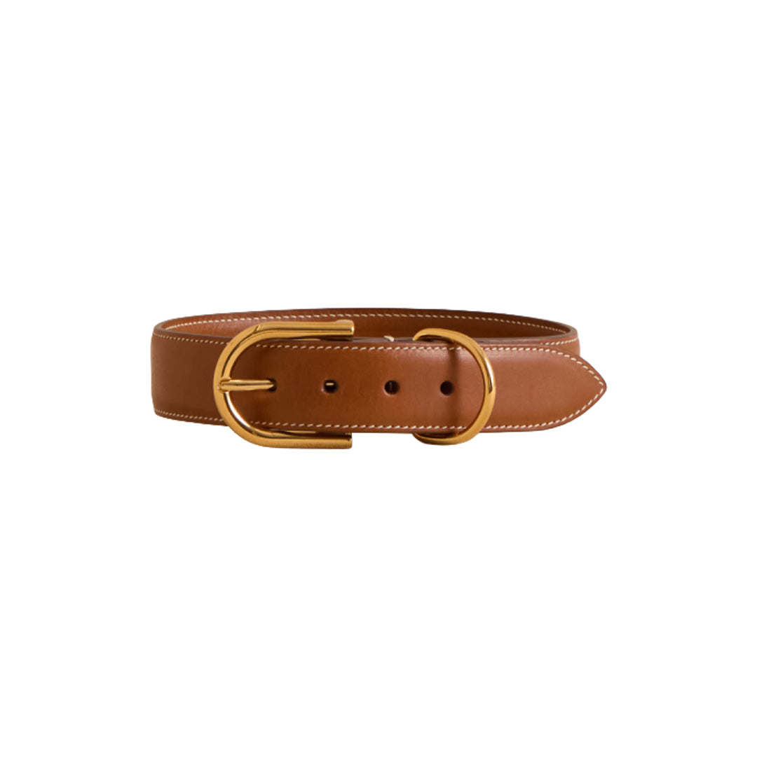 Pet Collar 30 in Vacchetta Luggage