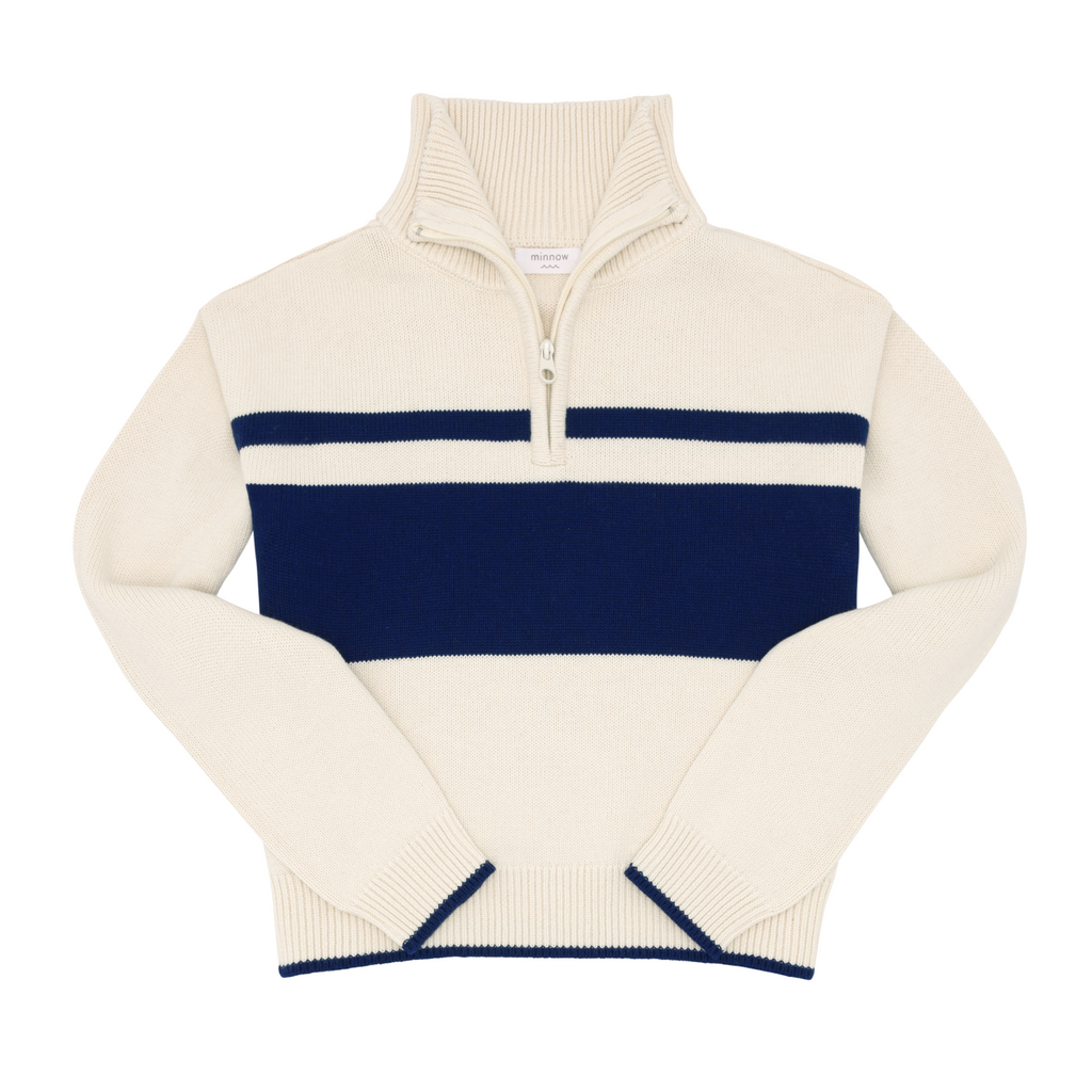 Women’s Cream Half Zip Sweater