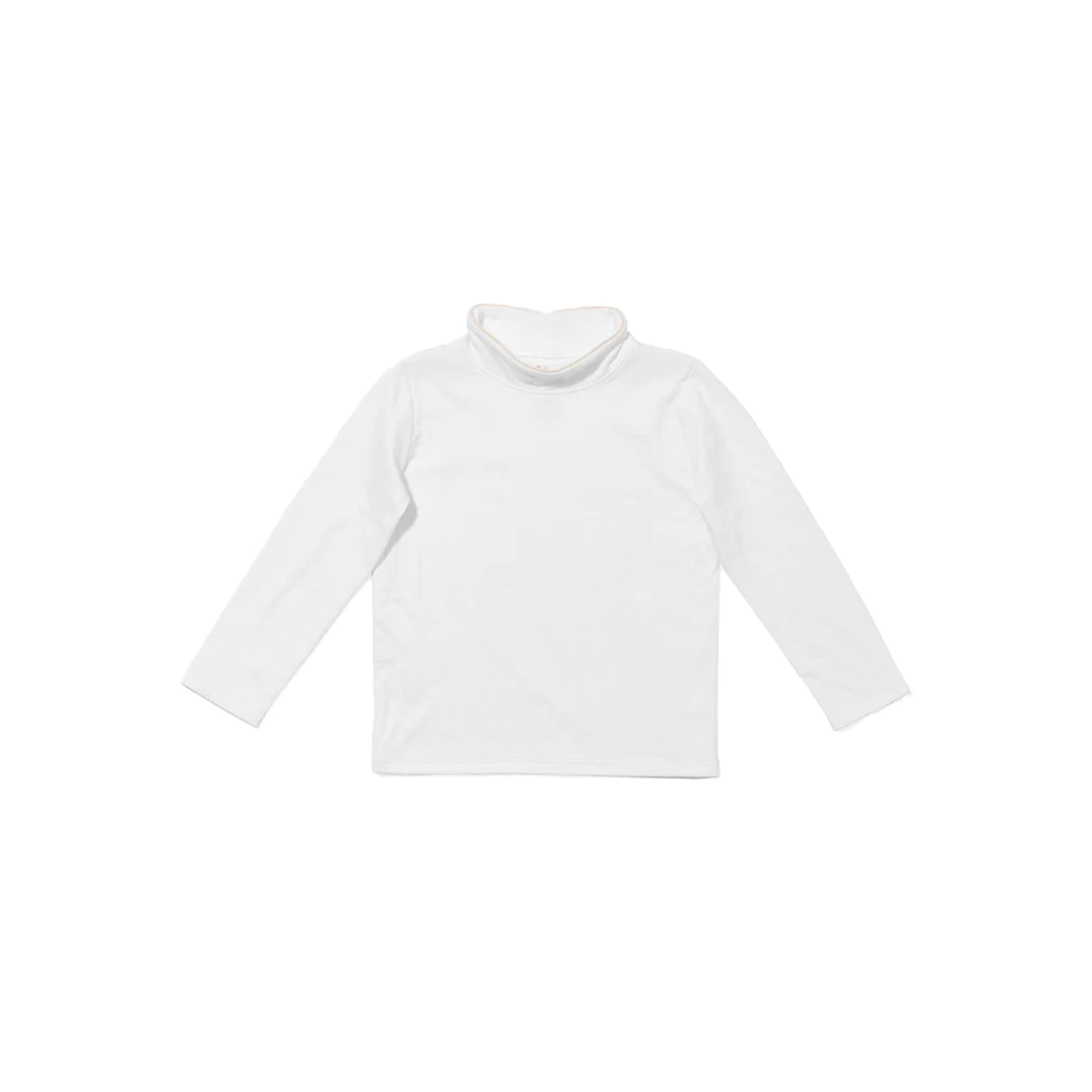 Frank T-Neck in Vanilla Piping