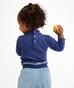 Frank T-Neck One-Piece in Navy