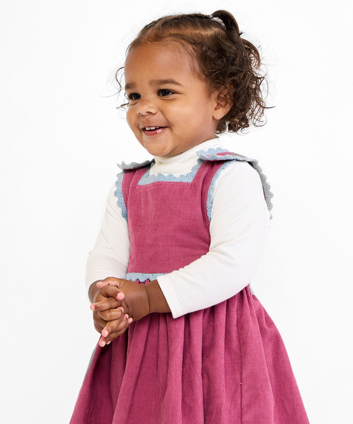 Frank T-Neck One-Piece in Vanilla Piping