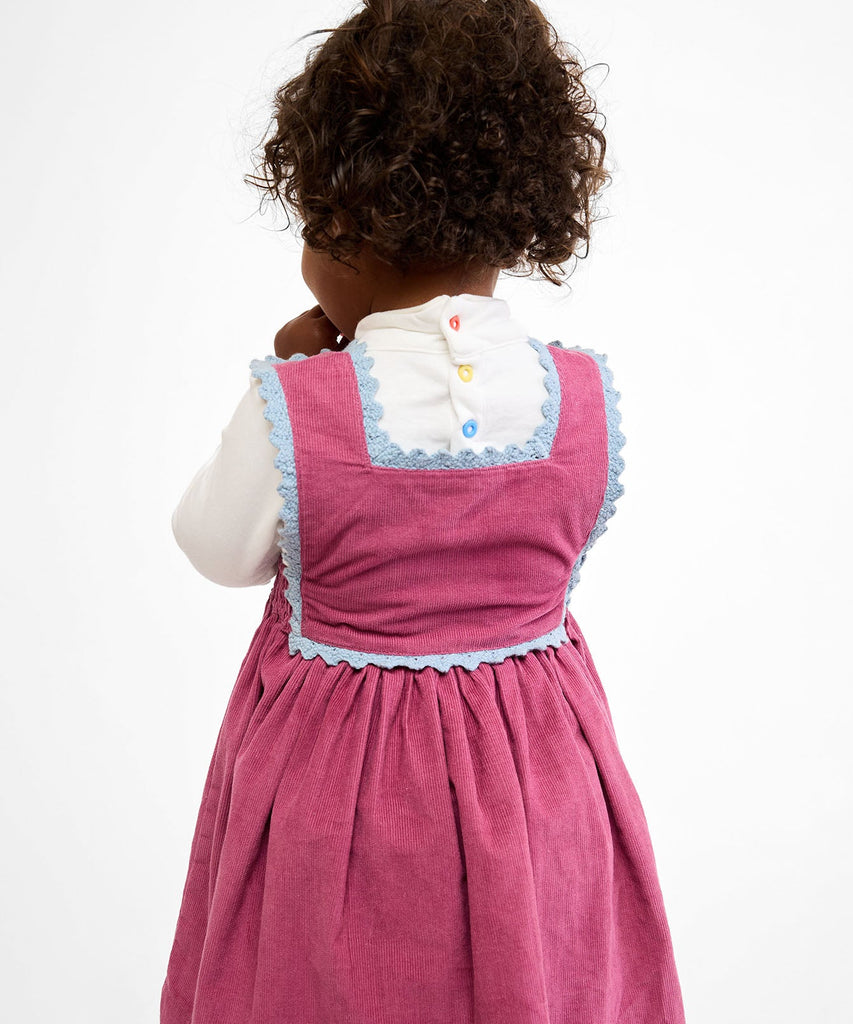 Frank T-Neck One-Piece in Vanilla Piping