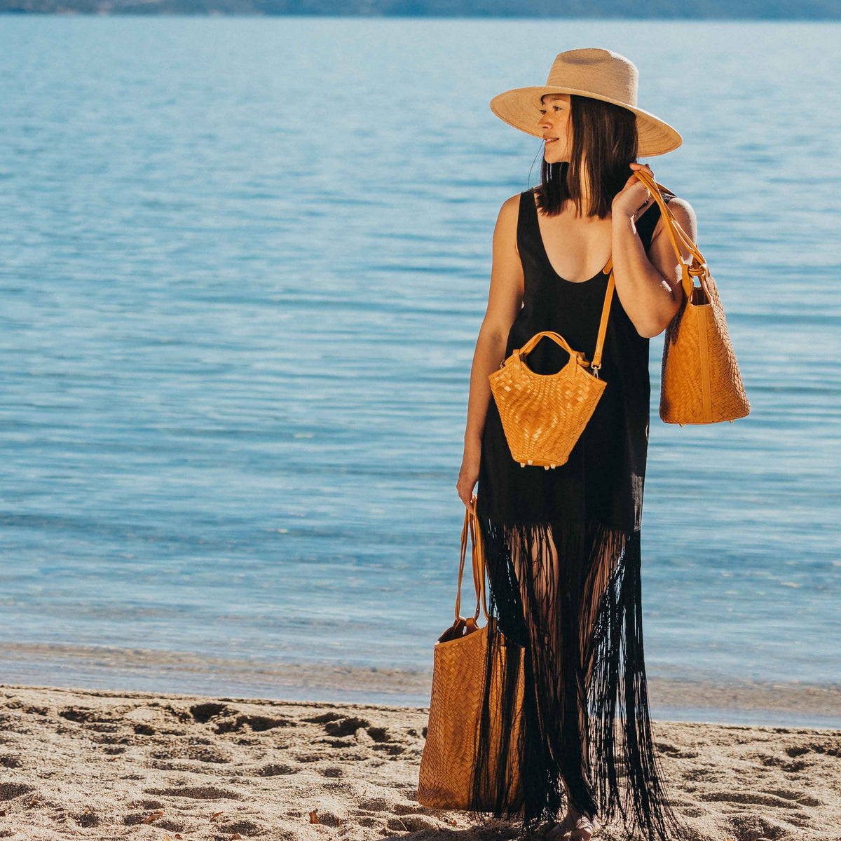 Flow Mini Crossbody in Caramel