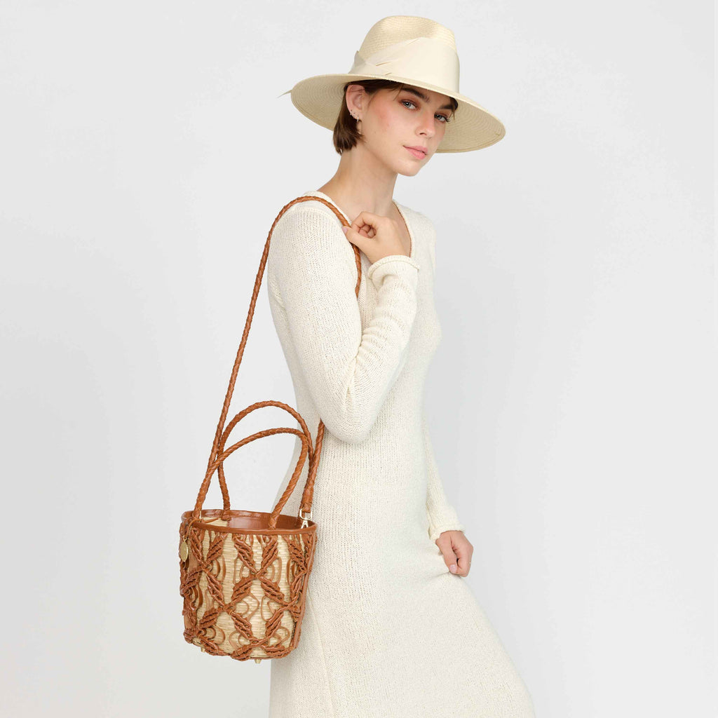 Helix Woven Mini Crossbody in Cinnamon