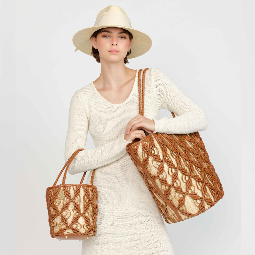 Helix Woven Mini Crossbody in Cinnamon
