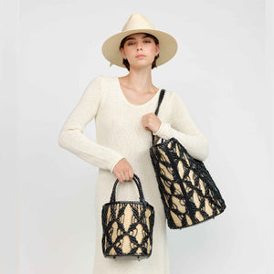 Helix Woven Mini Crossbody in Black