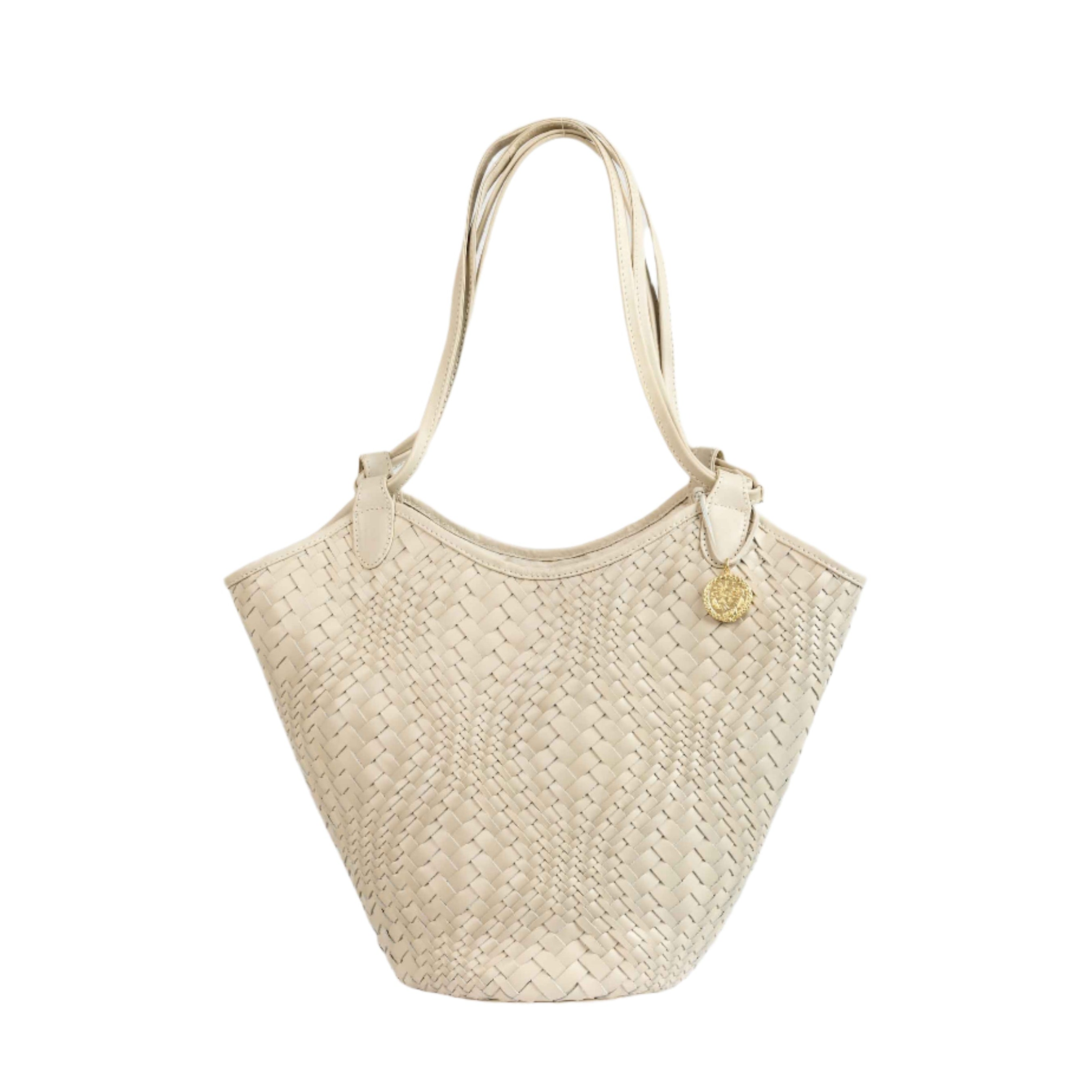 Flow Midi Handbag in Ivory