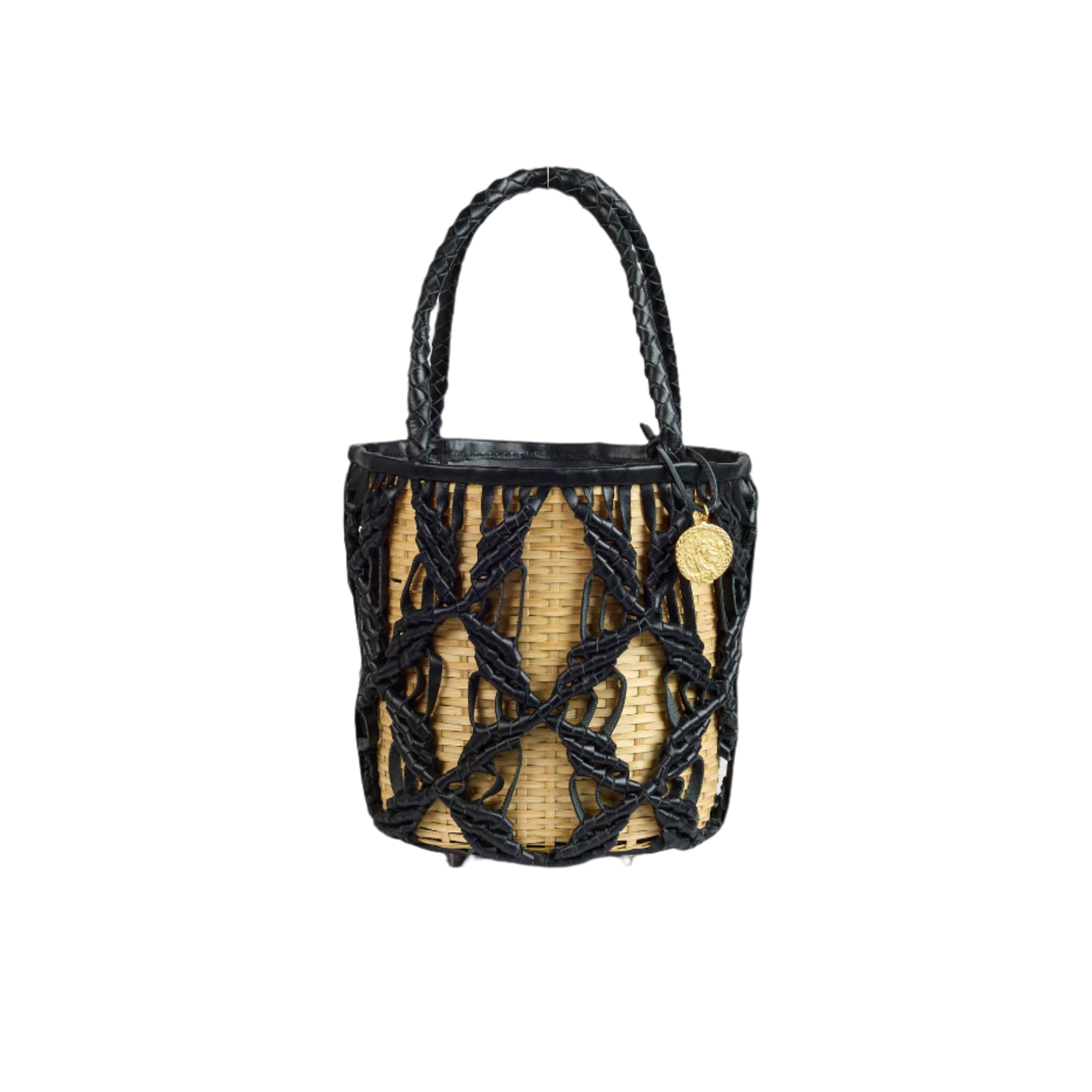 Helix Woven Mini Crossbody in Black