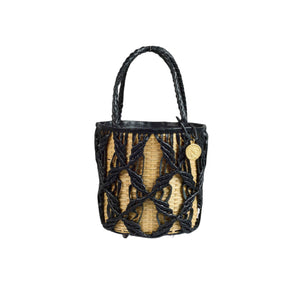 Helix Woven Mini Crossbody in Black