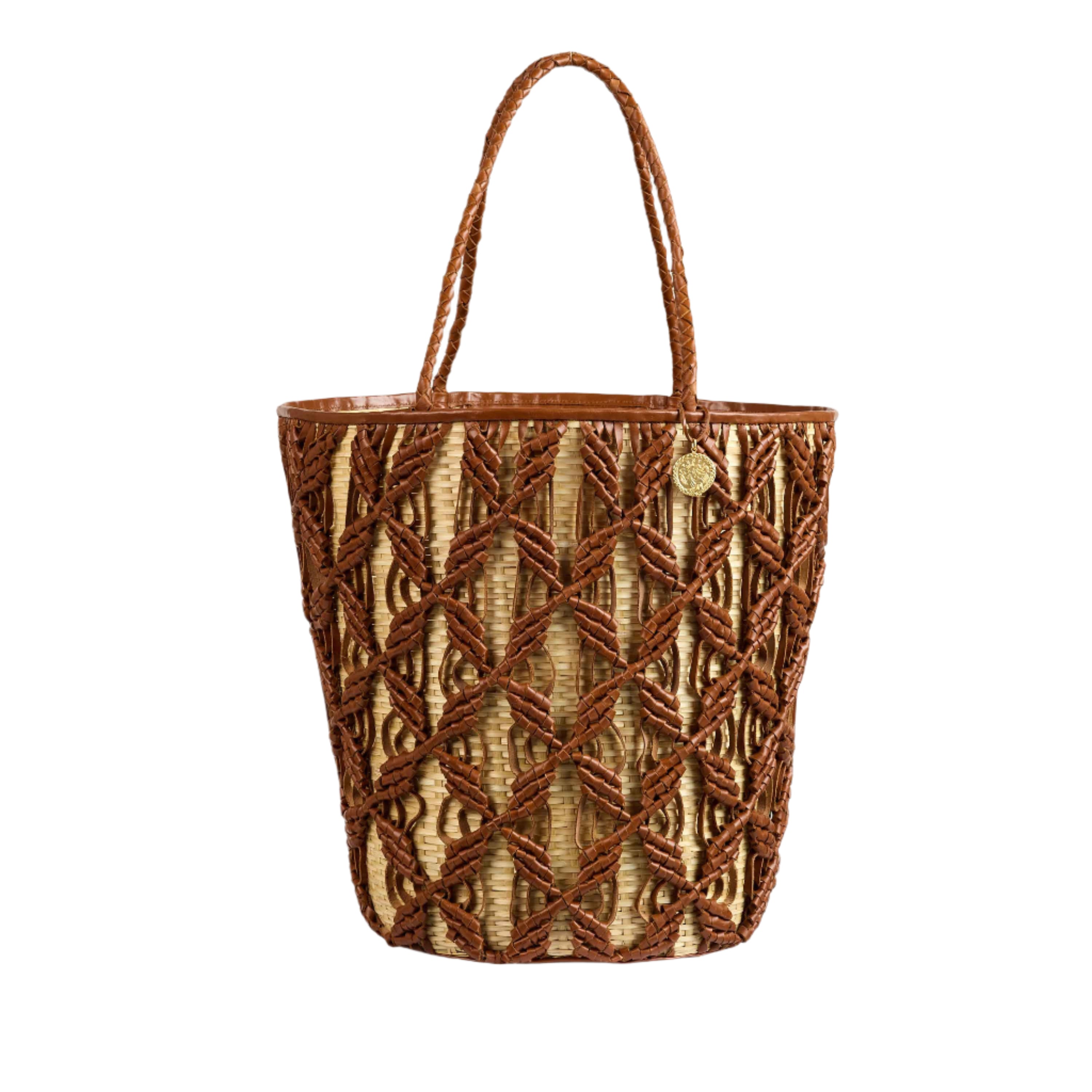 Helix Woven Tote in Cinnamon