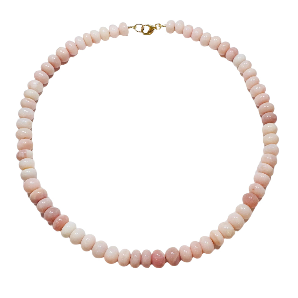 Smooth Pink Opal Candy Necklace