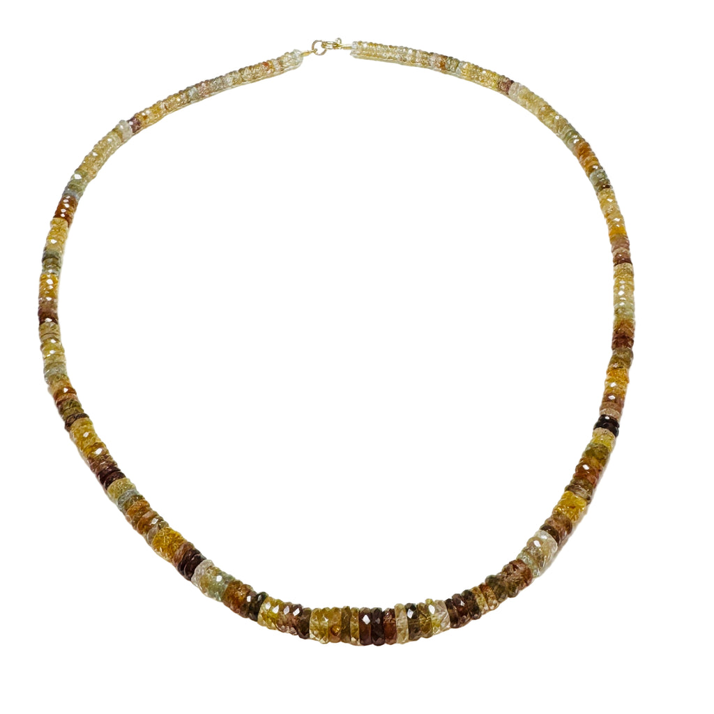 Graduated Natural Zircon Heishi Candy Necklace