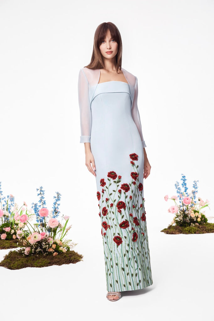 The Poppy Gown in Pale Blue