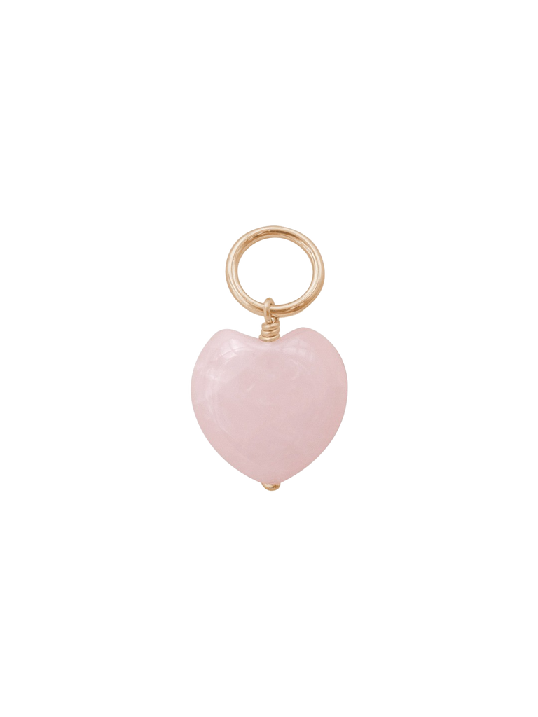 Gemstone Heart Charm in Pink