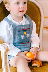 George Grey Flannel Boy Dungaree & Shirt