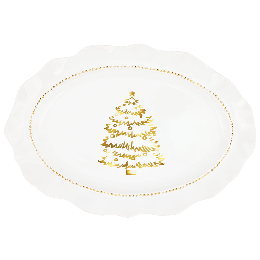 Giorno di Festa Oval Platter in White