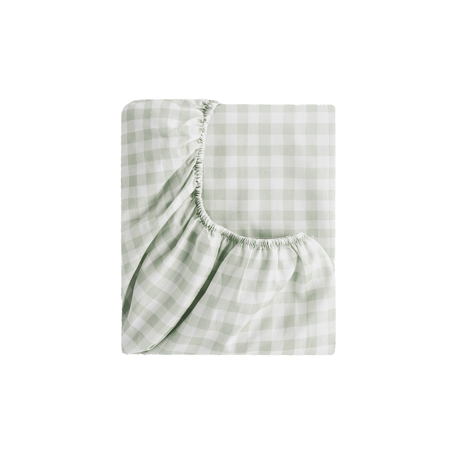 Picnic Gingham Crib Sheet in Green