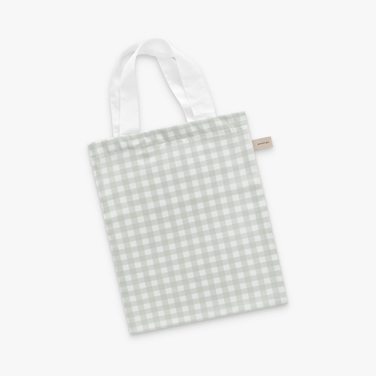 Picnic Gingham Tote Bag in Green