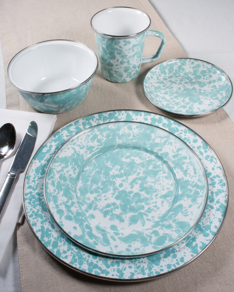 Dinner Plates in Sea Glass, Set of 4