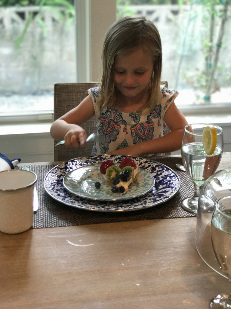 Dinner Plates in Cobalt Swirl, Set Of 4