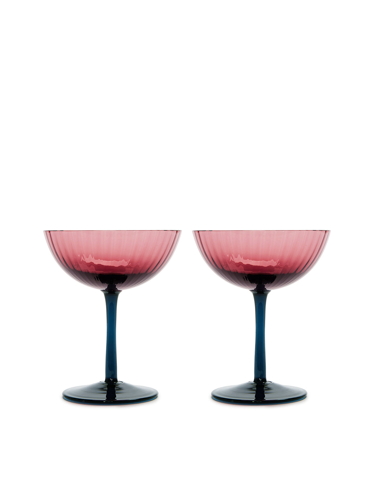 Champagne Coupe in Purple, Set of 2