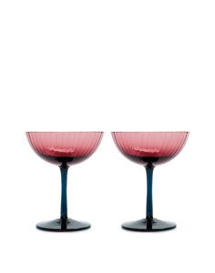 Champagne Coupe in Purple, Set of 2