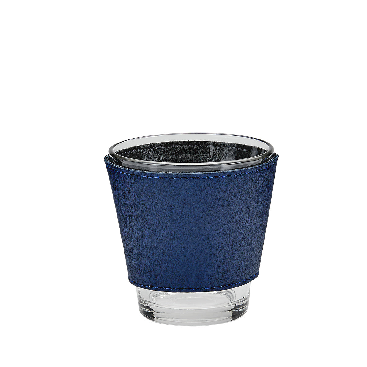 Leather Wrapped Glass Set in Blue